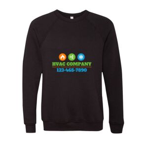 Unisex Sponge Fleece Raglan Crewneck Sweatshirt Thumbnail