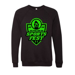 Unisex Sponge Fleece Raglan Crewneck Sweatshirt Thumbnail